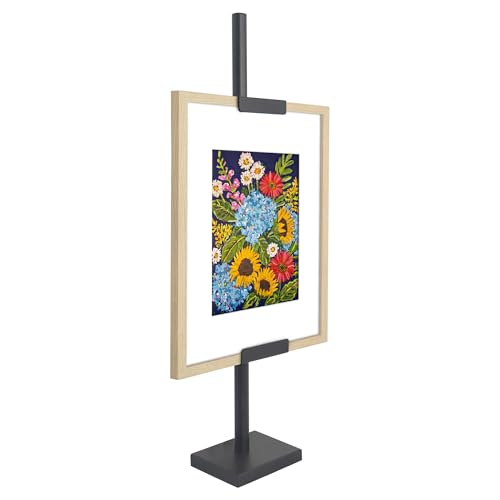 Americanflat Adjustable Tabletop Easel Stand for Picture Frames up to 28" - Ideal Picture Frame Stand to Display Art, Signs, or Photos - Use Easel Stands for Home or Events - Black