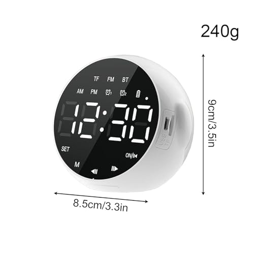 Despertador inteligente con control de voz y batería recargable para estante 6