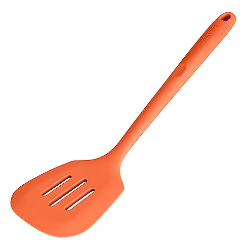 Image of U-Taste Silicone Turner Slotted Spatula, 13.6 inch Long /3.7 inch Wide, Orange
