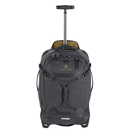 Eagle Creek Gear Warrior International Carry Luggage Softside 2-Wheel Rolling Suitcase, Jet Black, 20 Inch