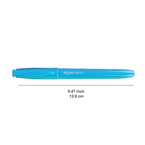 Image of Amazon Basics Chisel Tip Highlighters, Fluorescent Ink, Vibrant Assorted Colors, School Supplies, 12-Pack