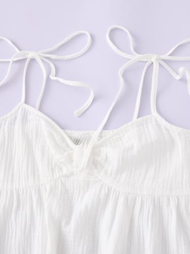 Image of SOLY HUX Women's Summer Mini Sun Dress Cami Tie Shoulder Babydoll Dresses
