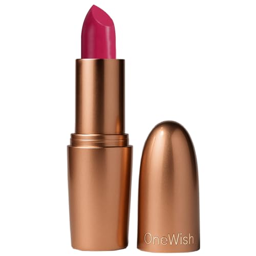 Image of One Wish Creamy Matte Lipstick Long Lasting for Women - Pink Rules Shade 25 | Full Coverage | Creamy Formula | No Flaky Lips | No Dryness | Vitamin E, Almond Oil & Shea Butter for Moisturising Lip | 8 Hrs Lasting | Smooth Finish | 3.8 gm