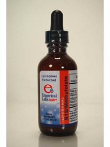 Empirical Labs Vitamina B12 lipossomal com L-metilfolato, 500 mcg + 50 mcg, 60 mL