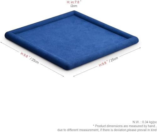 Microfiber Jewelry Tray Jewelry Display Trays Stackable Jewelry Organizer Tray Jewelry Trays For Drawer Padded Jewelry Tray for Necklace Bracelets Storage (Blue)