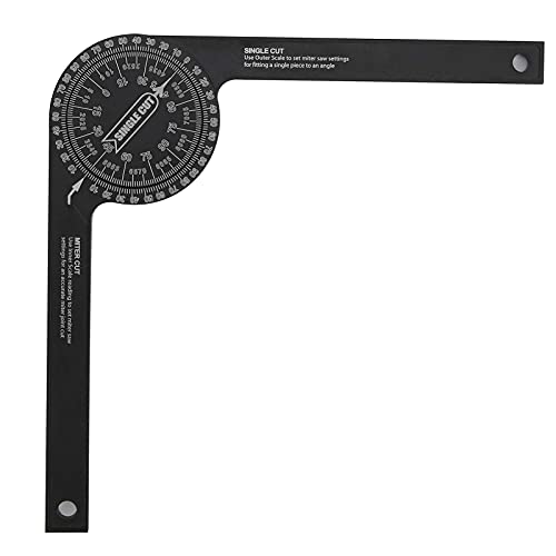 Règle de recherche d'angle, Odomètres en alliage d'aluminium 0~360 ° outil de mesure d'angle de rapporteur pour le travail du bois