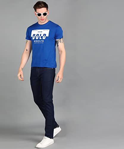 Image of Urbano Fashion Men's Graphic Printed Round Neck Half Sleeve Slim Fit Cotton T-Shirt