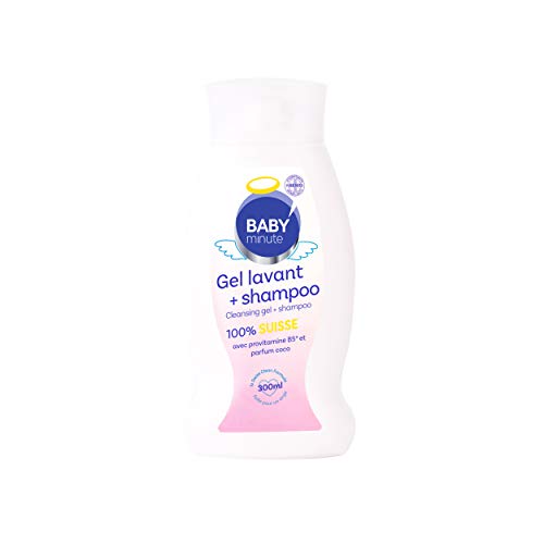 BABY'minute SUISSE - GEL LAVANT + SHAMPOO - Nettoie, hydrate et adoucit la peau de votre Bébé - Provitamine B5 et Eau des Alpes suisses Cover