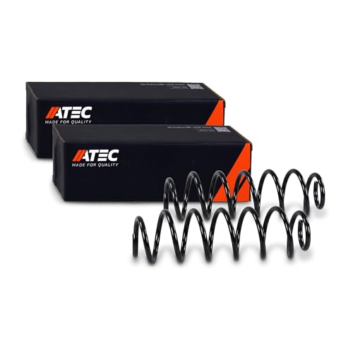 ATEC GERMANY 2x Suspensión trasera muelle espiral izquierda y derecha compatible con SEAT IBIZA III (6L1), IBIZA IV ST (6J8, 6P8), CORDOBA (6L2), VW POLO (9N_, 9A_)