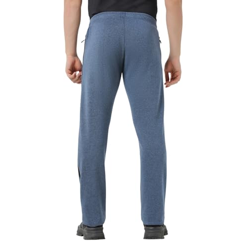 Image of berge' Men Cotton Polyester Comfy Regular Fit Sports Quality Track Pants with Secure Zipper Pocket, Casual Wear Lower Tracks Pant