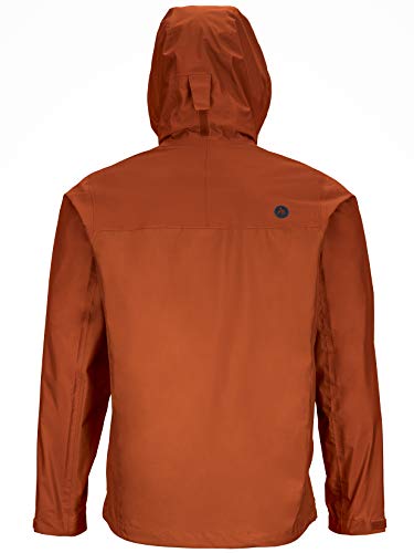 Marmot Men's PreCip Lightweight Waterproof Rain Jacket, Dark Rust, Medium