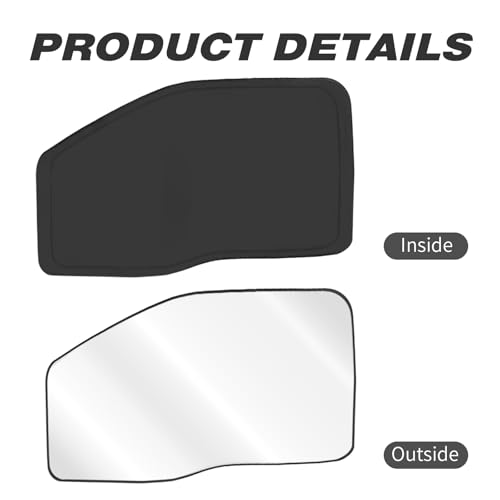 Image of Front Side Window Sun Shade for 2021-2025 Fo-rd F150 Accessories 2Dr 4Dr Pickup, Foldable Window Sunshade Sun Visor Protector for F150, Side Window Shades Sun Shield Blocks UV Rays Heat