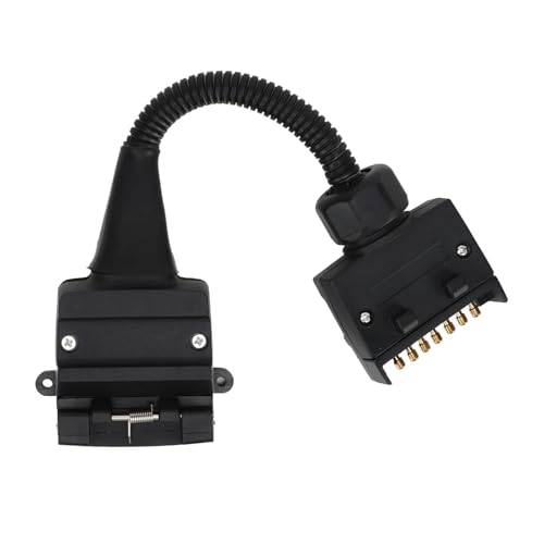 XINYIN Adattatore per Cavi Rimorchio Automobilistico da 7 Pin A 12 Pin Arrotolato capacità Carico velocità Adatta Veicoli Commerciali Adattatore Cavo del Rimorchio Femmina