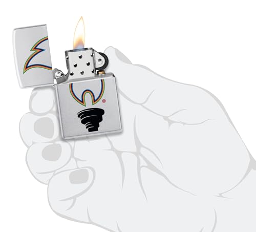 Encendedor Zippo Windproof Satin Chrome Metal miniatura 5