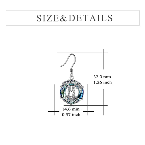 YFN Sister Earrings Gifts from Sister, Sterling Silver Crystal Sister Earrings Jewelry, Birthday Jewelry Gift for Sisters4