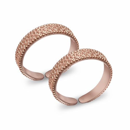 Image of Exclusive 925 Sterling Silver Toe Rings for Women | Gift for Women and Girls | Bichiya | Certificate of Authenticity|Adjustable
