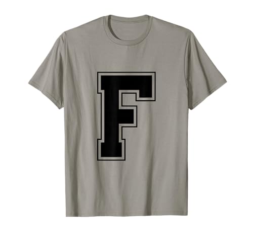 Monogramm Buchstabe F, Großbuchstabe, Großbuchstabe T-Shirt Monogramm Buchstabe F, Großbuchstabe, Großbuchstabe T-Shirt