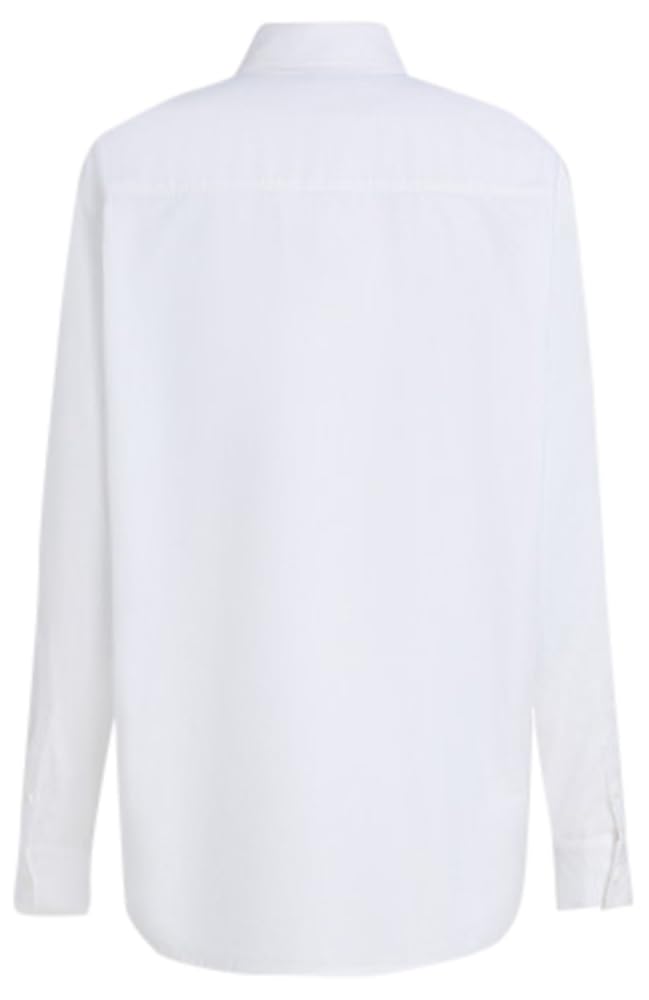 Karl Lagerfeld Jeans, Damskie, Bluzka Oxford, Luźny Krój, Biały, L
