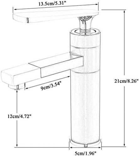 Robinet d'évier de salle de bains blanc compact en laiton véritable