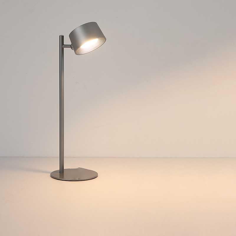 Eye Caring Table Lamp, LED Desk Lamp Dimmable Bedside Lamp with 3 Lighting Modes&3 Brightness Levels Touch Control USB Rechargeable Desk Light for Home Office Bedroom Reading Study Work (Grey)