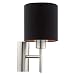 Produktbild EGLO Wandlampe Pasteri, 1 flammige Textil Wandleuchte, Material: Stahl, Stoff, Farbe: Nickel matt, schwarz, kupfer, Fassung: E27, inkl. Schalter