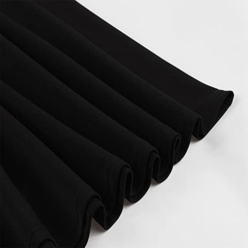 Iwemek Women High Neck Sheer Mesh See Through Corset Dress Keyhole Sleeveless Patchwork A Line Flared Party Dress Goth Black Cocktail Dresses For Women Wedding Guest Short Bridesmaid Dress Black-Sweetheart M thumb #5