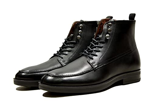 Image of Hx London Leather Men Apron Laceup Ankle Boot