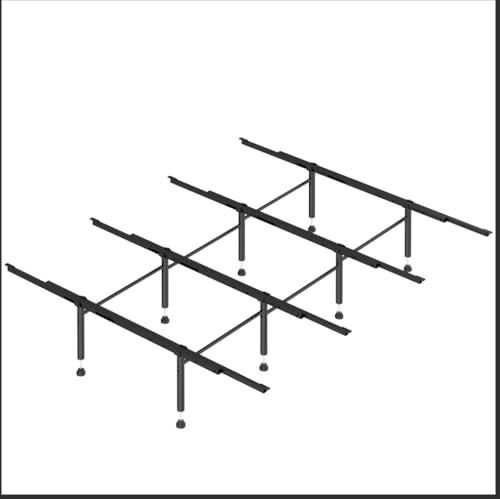 Realhotan Bed Slats Center Support System - 4 Cross Rails and 8 Adjustable Legs,Replacement Support Legs for Full,Queen and King,California King Metal/Wood/Upholstered Bed