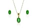 Produktbild Damen-Schmuck-Set 9 Karat (375) Gelbgold Smaragd 45 cm 135E0016-29-181P0109-41