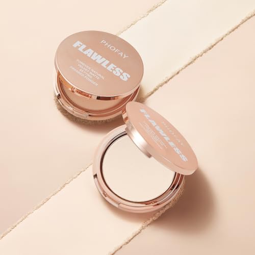 Image of PHOFAY Matte Setting Pressed Powder - Natural Matte Finish, Pore-Blurring & Oil-Control Formula, Antioxidant-Infused, Long-Wear Compact for All Skin Types, 8g / 0.28 oz (03#, 0.04)