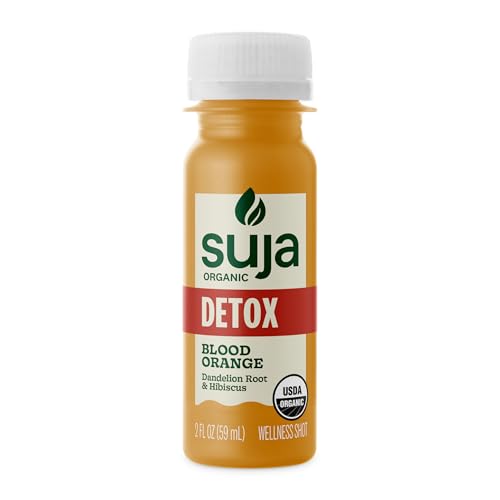 Suja Organic Detox Blood Orange Shot Wellness Shot With Dandelion Root and Hibiscus 2 fl oz Bottle