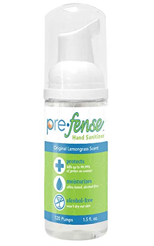 Intoxicant-Free Foam Hand Sanitizer Original Lemongrass Scent - 1.5 oz - Bottles May Vary