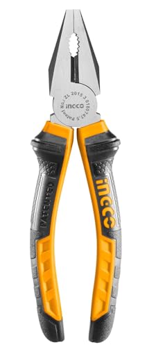 Ingco HCP08168 Combination Pliers 6 Inch Size Grey/Orange