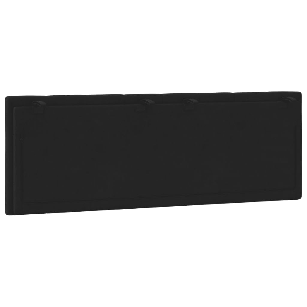 vidaXL Cuscino Testiera Hanko Nero 120 cm in Velluto