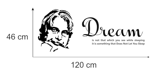 Image of A.P.J. Abdul Kalam Dream Quotes Office - Inspirational - Motivational - Quotes - Wall Sticker for Kids Room, Living Room,School, Library (Size - 46CM X 120CM)
