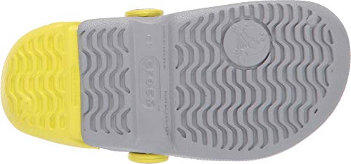 Image of Crocs Unisex-Child Electro Clogs, Light Grey /Citrus, 4 Toddler