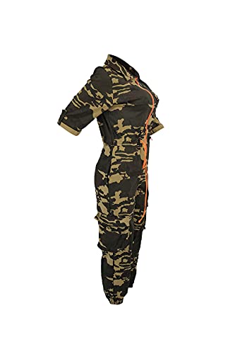 Vakkest Women Ladies Jumper Outfit Camouflage Deep V Neck Workout Boyfriend Style Pants Tracksuit Loungewear #TOP5