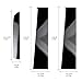 Black Pillar Posts Covers 6PCS Door Trim for Ford Ranger Crew 2019 2020 2021 2022 2023 2024