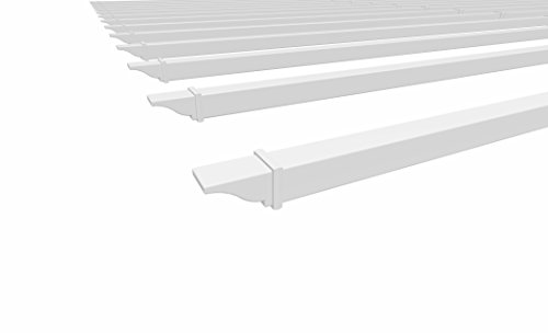 Vita 1.5 Inch Square X 156.75 Inch Long White Vinyl Additional Shade Kit For Vita Brand 12 Foot X 12 Foot Pergola, Pvc, Bpa And Pthalate Free, Outdoor Living, Va42056 #TOP2