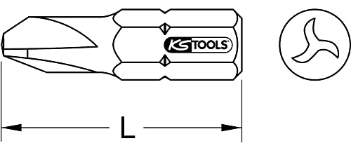 KS-Tools 911.2929 1/4" Bit TRIWING,25mm,8mm,5er, Satin Chrome-plated, 5 Stück - Image 2