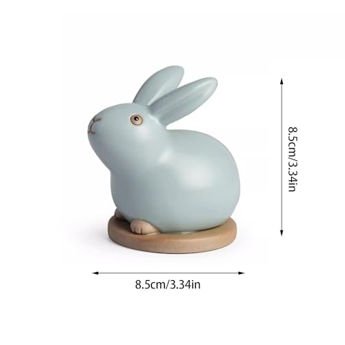 Adornos de escritorio conejito mascota de té para mesa de té 3