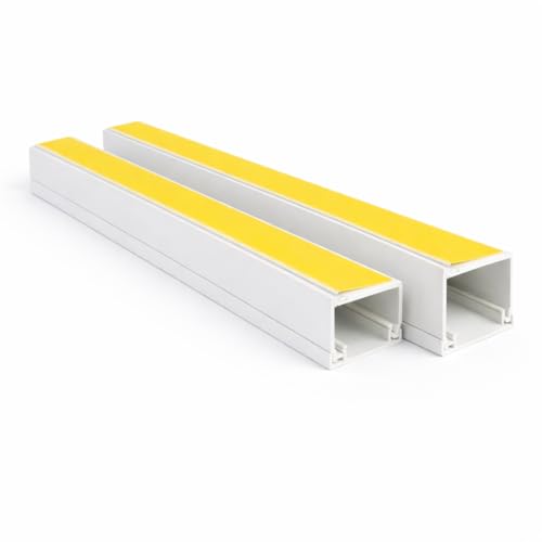 Cache-câble PVC blanc autocollant 25x16 mm pour harmoniser le salon et le bureau