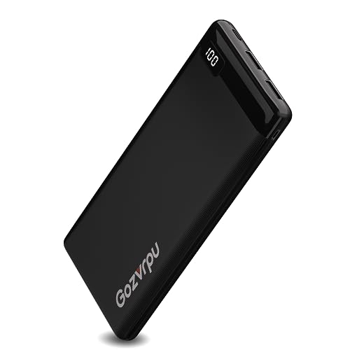 GOZVRPU Rechargeable Battery,10000mAh Fast Charge Power Bank with USB A and USB C Ports, Portable Charger with LED Digital Screen for Heated Jackets and Vest