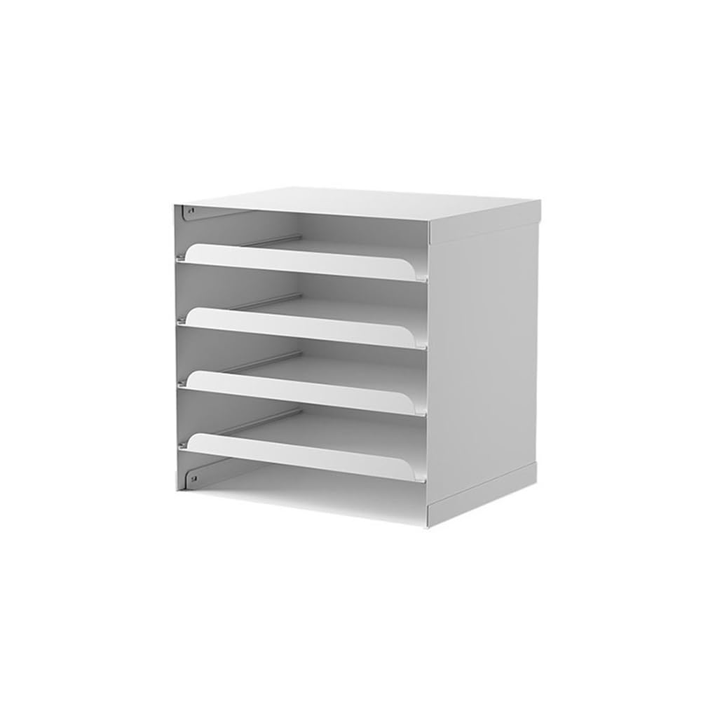 FZL02068LM Paper Organizers Paper Organizer Storage for Workspace Organizers 5 Tier Letter Tray Desk File Organization Office Trays(White)