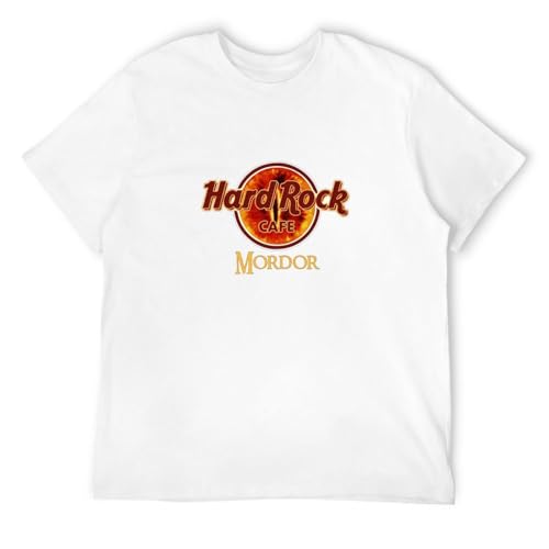 Hard Mordor Cafe Rock Mens T-Shirt White L