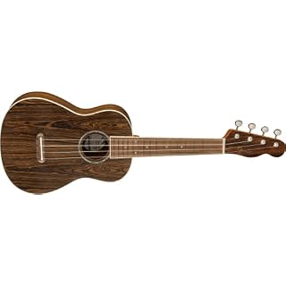 Fender Zuma Exotic Concert Ukulélé Noyer Doigter Bocote - Les Beatles, Paul McCartney, John Lennon, RIngo Starr, George Harrison Fender Zuma Exotic Concert Ukulélé Noyer Doigter Bocote – Image 4
