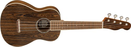 Fender Zuma Exotic Concert Ukulélé Noyer Doigter Bocote - Les Beatles, Paul McCartney, John Lennon, RIngo Starr, George Harrison Fender Zuma Exotic Concert Ukulélé Noyer Doigter Bocote – Image 5