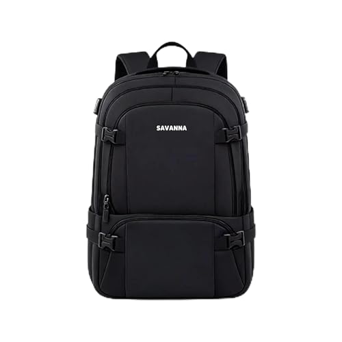 Heyoo Mochila Escolar Juvenil Impermeável, com Porta USB, Conforto Respirável e Zífer de Aço, Perfeita para Universidade, Dia a Dia e Trabalho Mochila Escolar Menino (Preto)