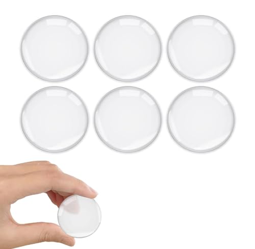 Door Stoppers Wall Protector, 6 Pack Silicone Door Bumpers with Strong Back Adhesive, Clear Wall Protectors from Door Knobs, Quiet, Shock Absorbent (30 * 9 mm)