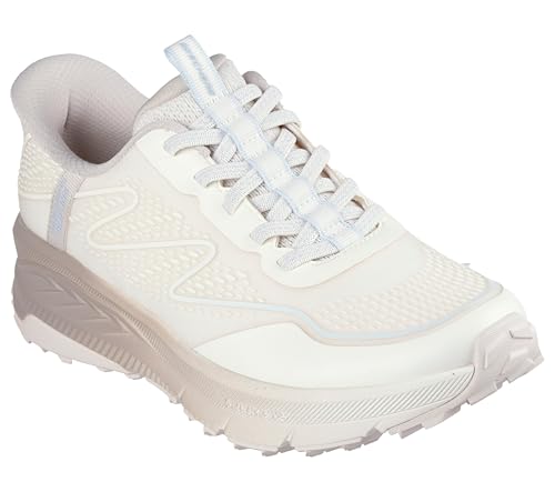 Skechers Switch Back Mist, Zapatillas Mujer, Natural Textile/Synthetic/Trim, 38 EU